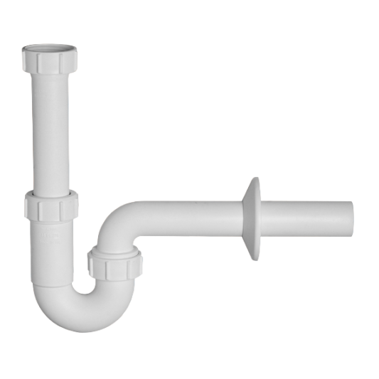 Сифон трубный Р-образный (1 1/4"х32мм) без выпуска McAlpine  MRW8 