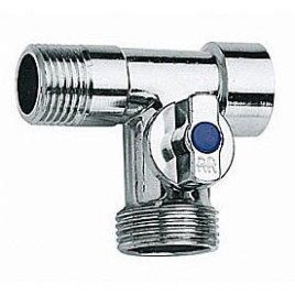 Кран 3-х проходной шаровой 1/2"-3/4"-1/2" Remer 260 RR